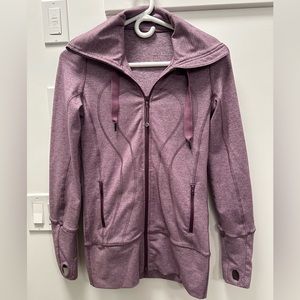 Lululemon heathered mauve stride jacket with hood